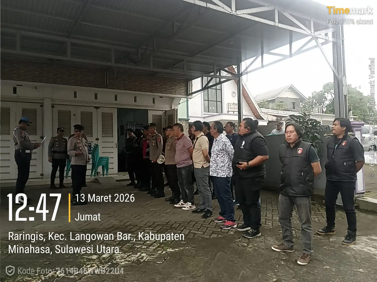 Pengamanan Pengukuran Tanah di Desa Noongan Berlangsung Kondusif, Dipimpin Kasi Propam Polres Minahasa